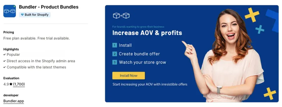 Image showing Bundler -  Product Bundles app as one the best Shopify marketing apps for Black Friday and Cyber Monday.