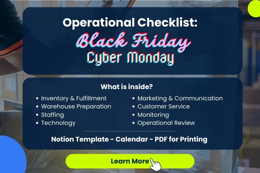 Click here to reach the operational checklist for Black Friday Cyber Monday
